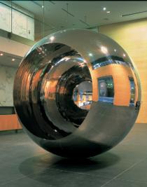 Anish Kapoor, Turning the World Upside Down III, 1996, installation view Deutsche Bank London, Deutsche Bank Collection